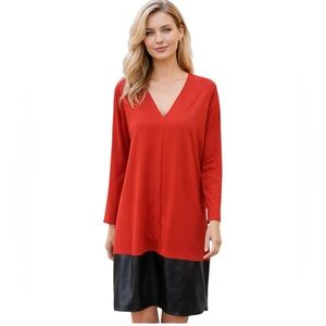 NATORI KNIT AND FAUX LEATHER RELAXED FIT